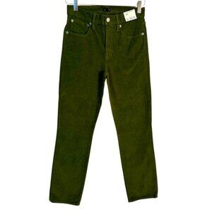 NWT J. Crew | Women's Green Vintage Slim Straight Corduroys Pants Size 25